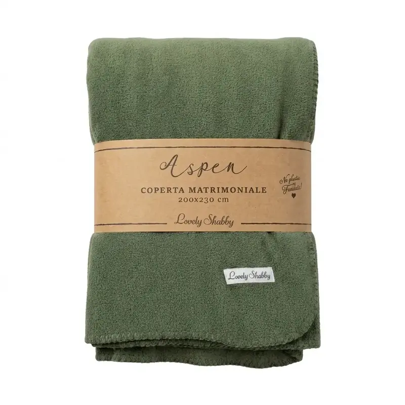 coperta matrimoniale 200 x 230 cm color verde