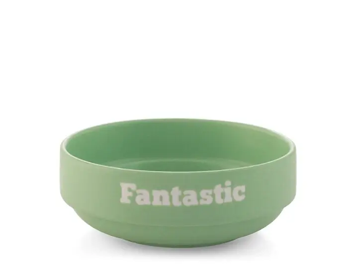 Coppetta in Ceramica verde 13 cm - Scritta "Fantastic"H&H