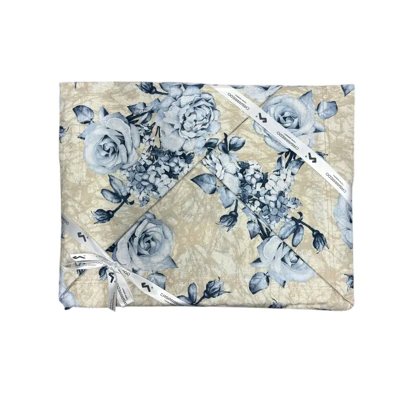 Coppia lenzuola Casarredo - La rosa - Blu