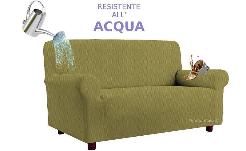 Copridivano Antimacchia Elasticizzato 4 posti beige Impermeabile Stock Sottocosto