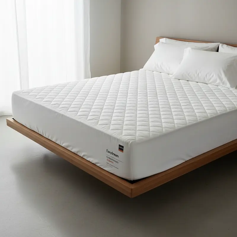 Coprimaterasso in Spugna Jacquard Bianco – Singolo, Piazza e Mezza, Matrimoniale