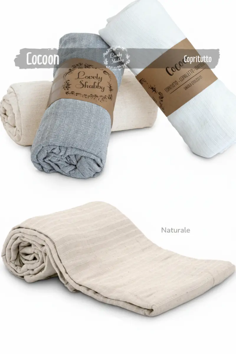 Copritutto Cocoon Lovely Shabby – 1P e 2P – 6 colori