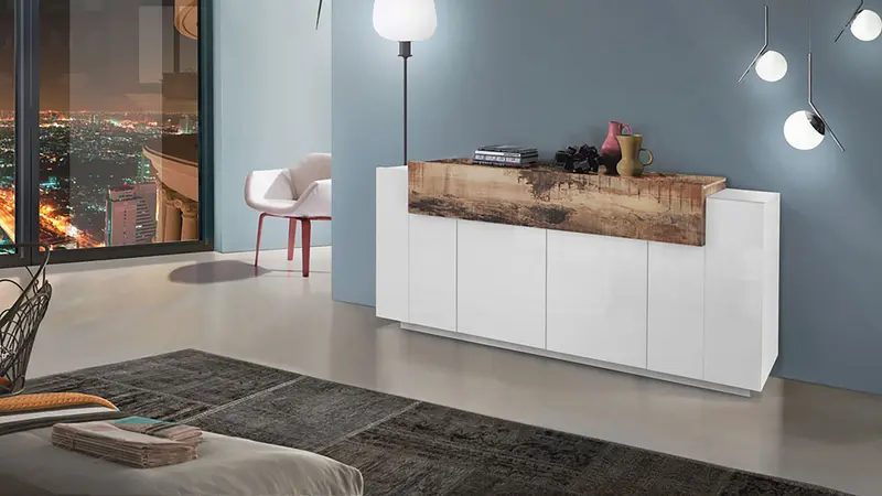 Credenza CORO 200 cm 4 ante battenti + 1 anta a ribalta | Web Furniture