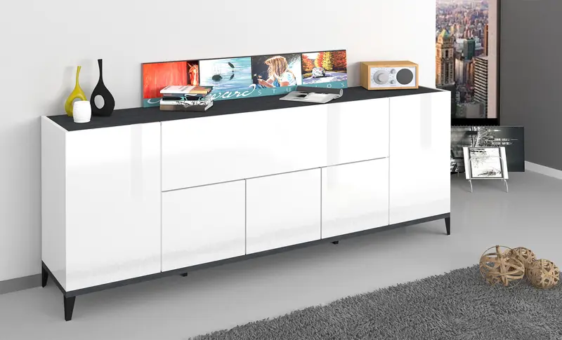 Credenza SUNRISE 4 ante + 1 anta ribalta da 200 cm