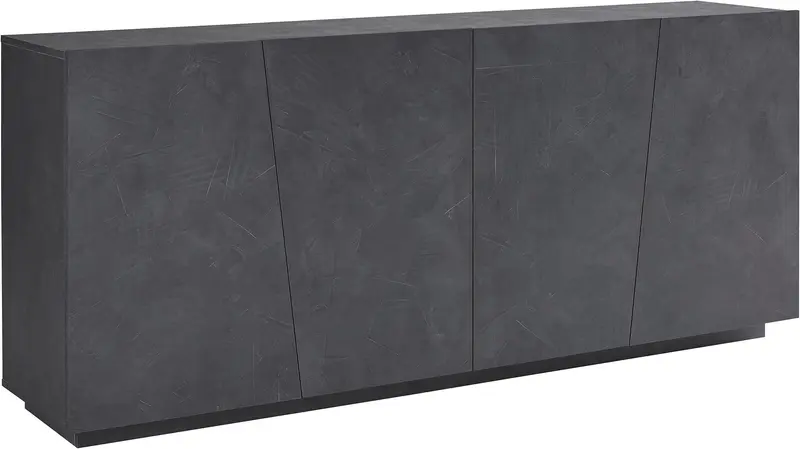 Credenza VEGA 200 cm 4 ante battenti . cm 200x83x46 color Ardesia