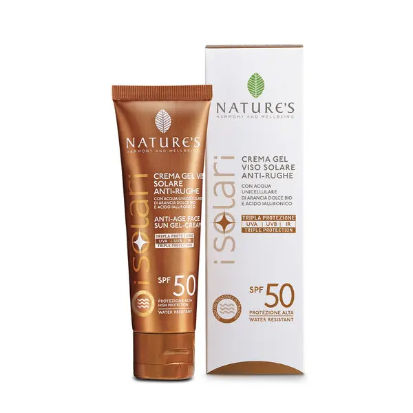 Crema-gel viso Solare Antirughe SPF 50 - Nature's