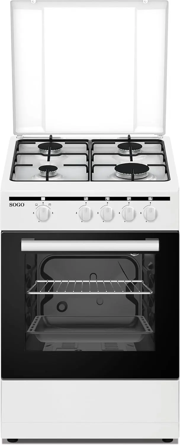 Cucina a gas a 4 fuochi- 49 litri - 50x55 cm - bianca - SOGO