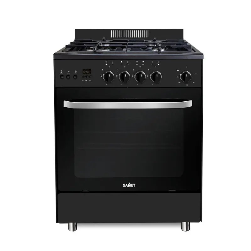 Cucina Stromboli 60x60 cm. con forno a gas e grill elettrico nero classe A Samet