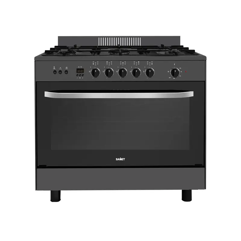 Cucina Stromboli 90x60 cm con forno a gas e grill elettrico colore nero classe A Samet