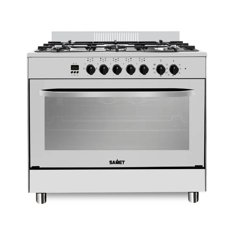 Cucina Stromboli 90x60 cm. con forno multifunzione e grill elettrico colore inox classe A Samet