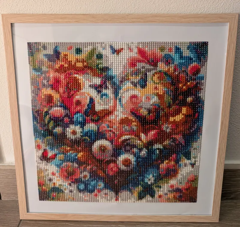 Cuore Floreale in Diamond Painting