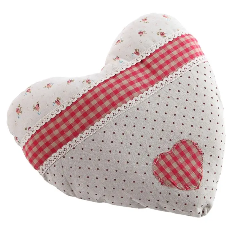 Cuscino a cuore in lino 38H38