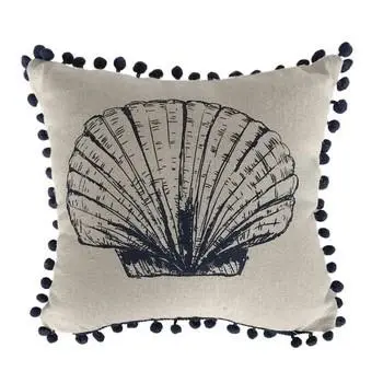 CUSCINO CONCHIGLIA BLU CM28X28H8