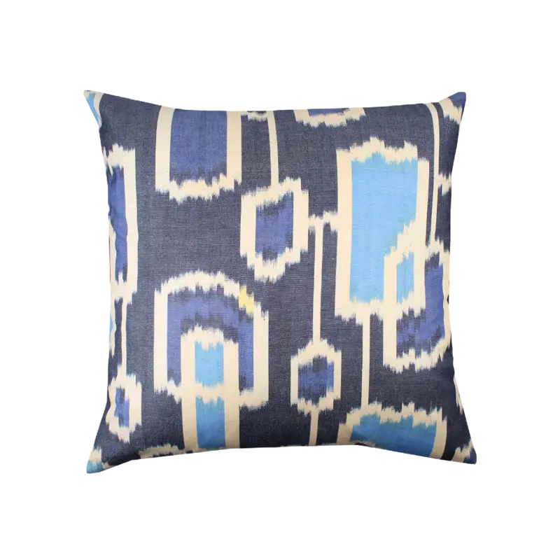 Cuscino Puro Cotone Ikat Quadrato