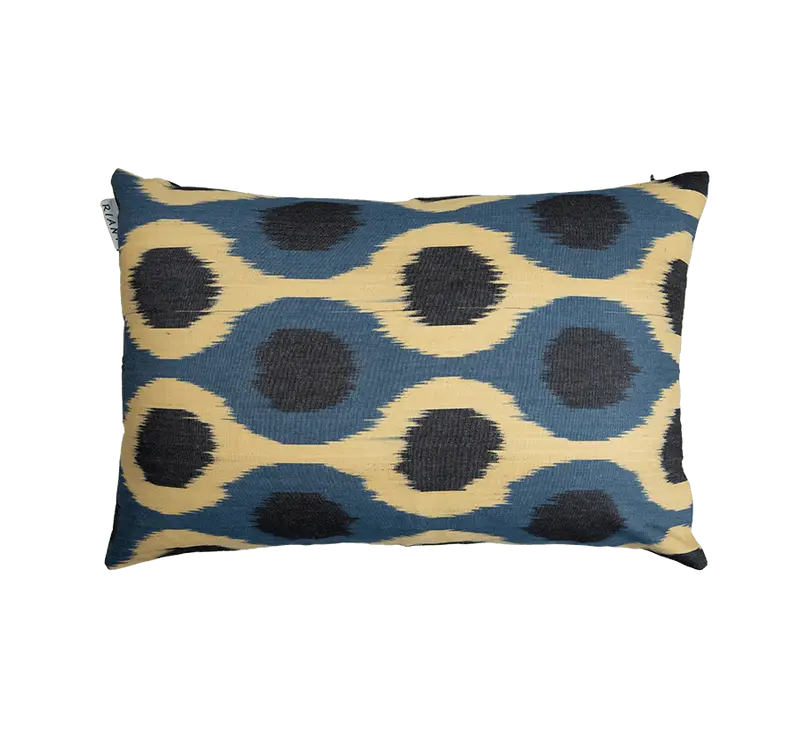 Cuscino Puro Cotone Ikat Rettangolare