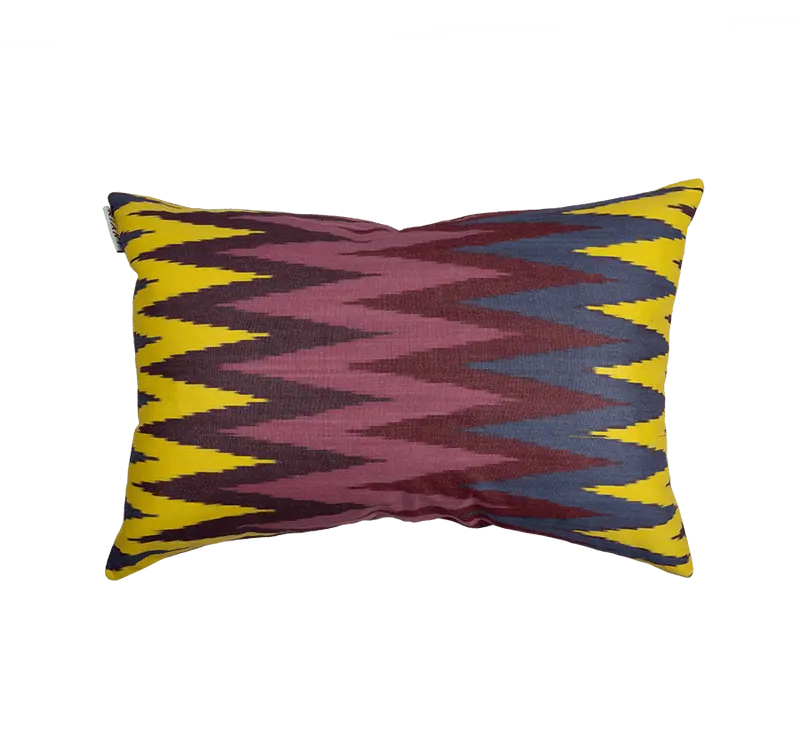 Cuscino Puro Cotone Ikat Rettangolare