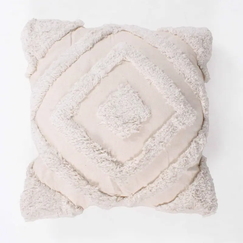 Cuscino quadrato in cotone a rombi (45x45 cm)