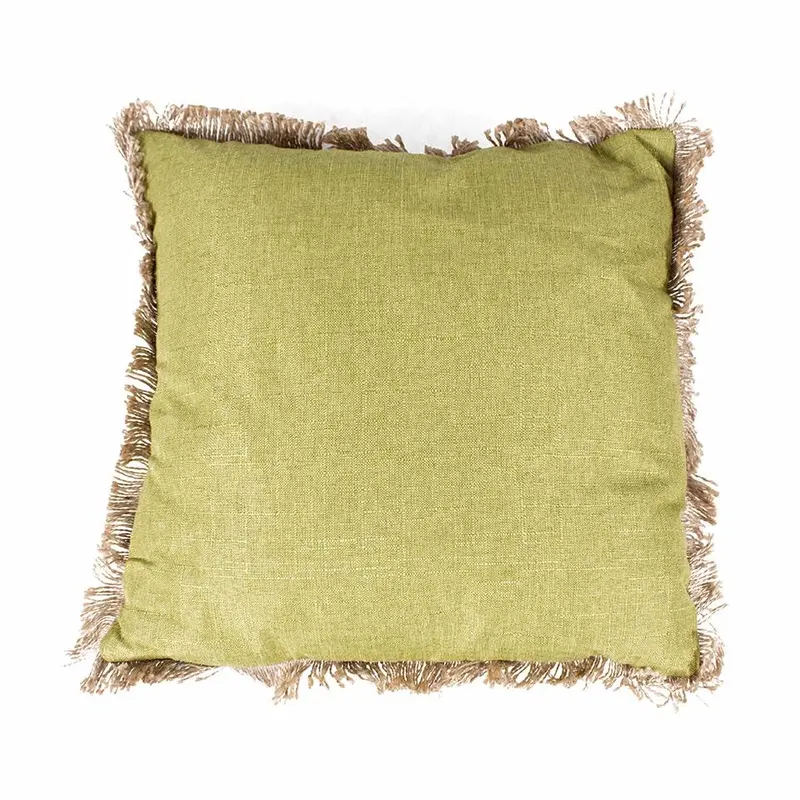 Cuscino quadrato in cotone verde (45x45 cm)