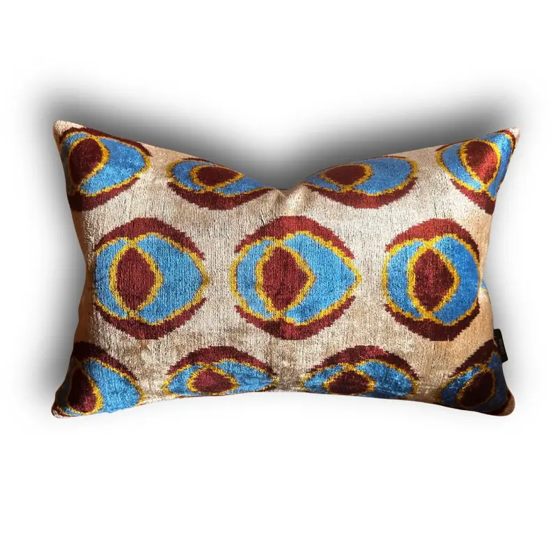 Cuscino velluto ikat