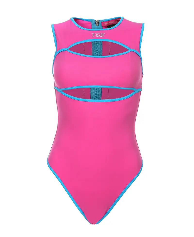 CUT OUT SWIMSUIT - PINK