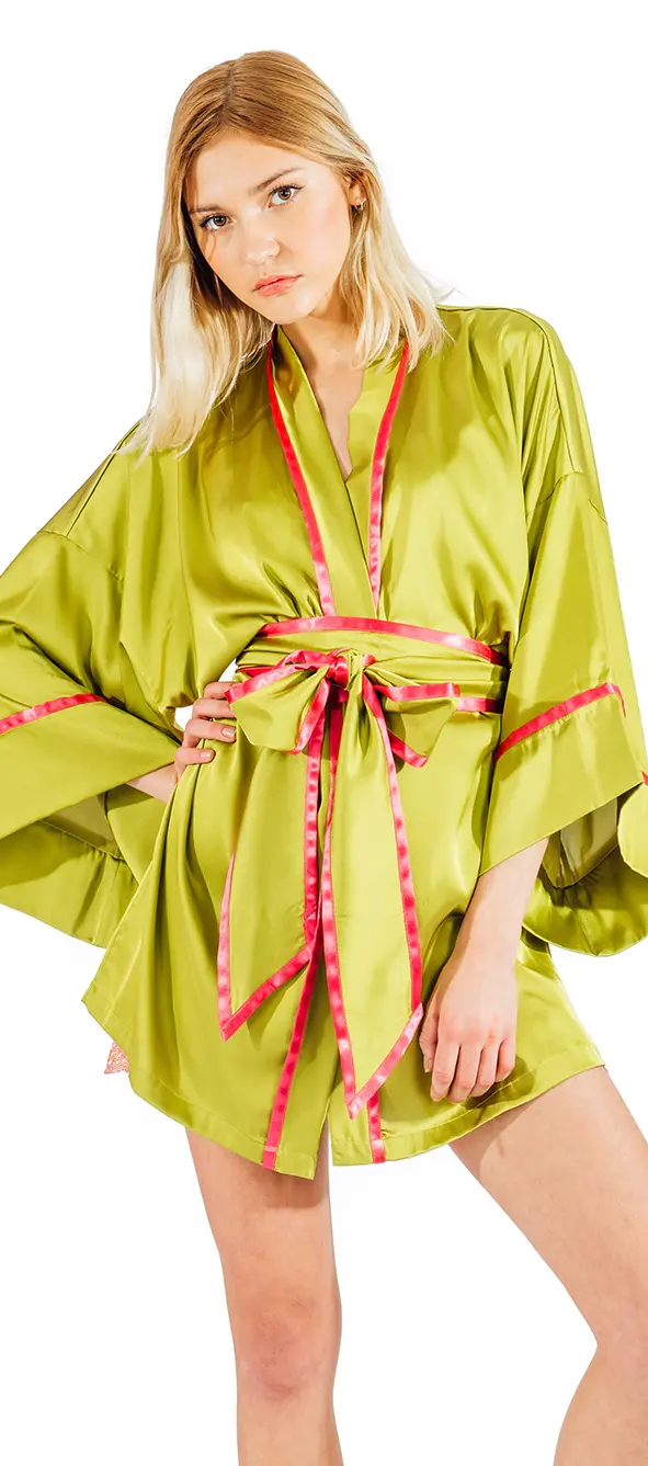 DALHIA KIMONO - GREEN NIGHTWEAR