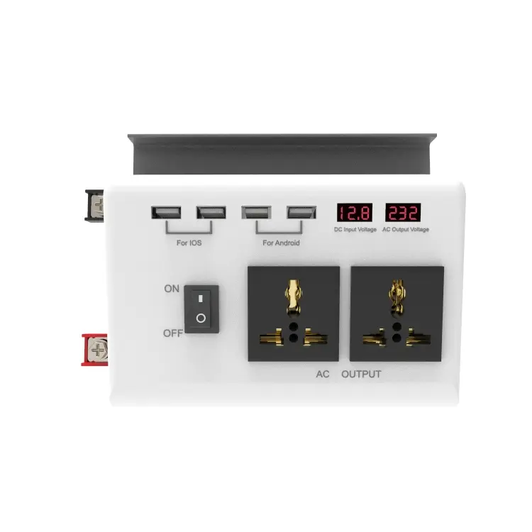 DC 12V To AC 220V Car Inverter Dual Socket 4USB