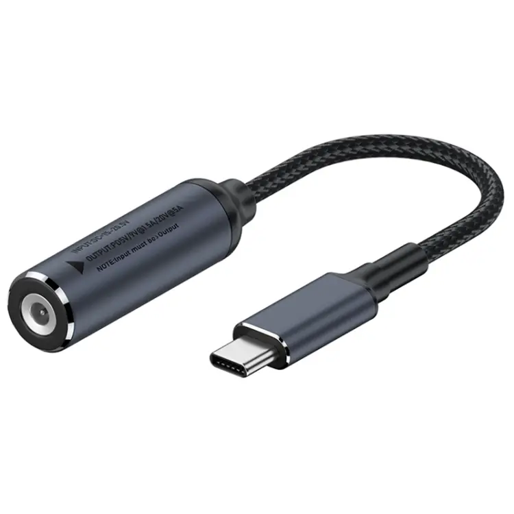 DC 4.8 x 1.7mm to USB-C / Type-C Male 100W Computer Charging Adapter Connector
