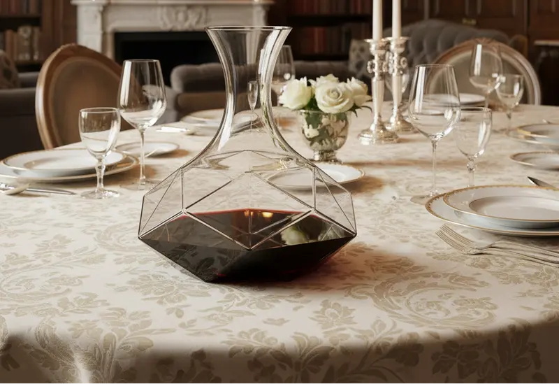Decanter Vino Brandani Diamond in Vetro – Caraffa Ossigenazione Design Elegante