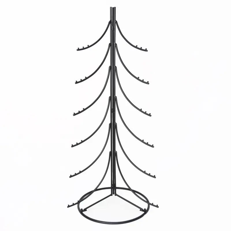 Decorazione albero stilizzato in metallo nero 53X52H120