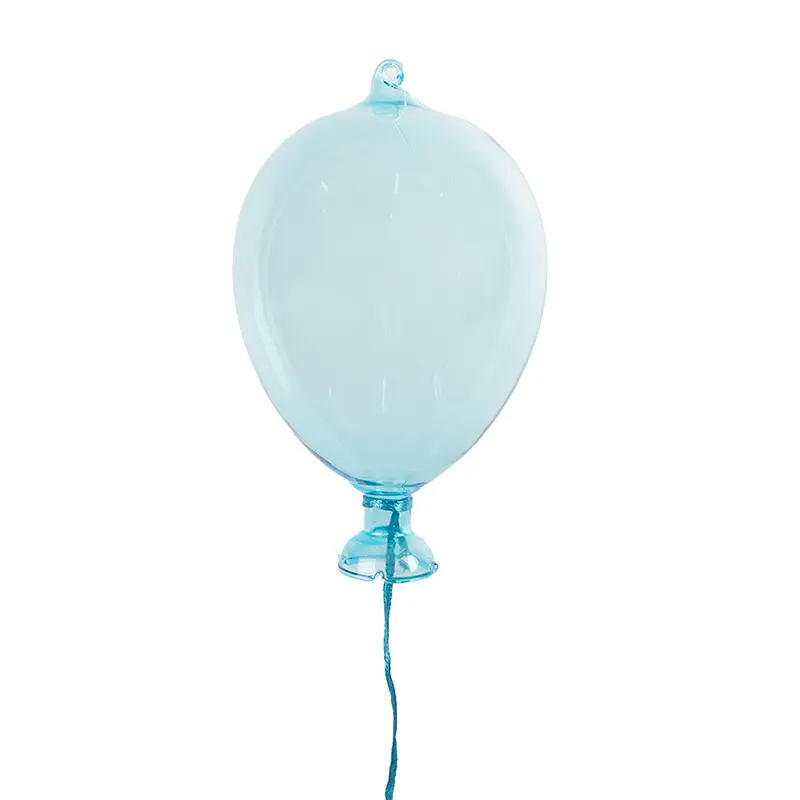 Decorazione pendente Palloncino Ø 7x14 cm Blu Vetro
