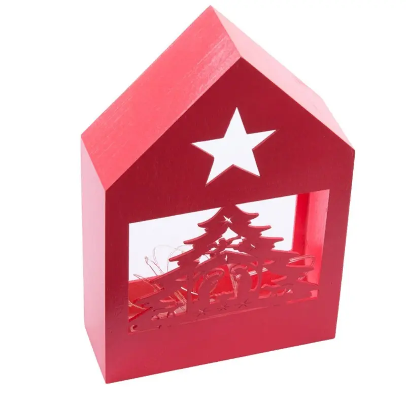 Decorazione presepe in legno rosso 18X6H27