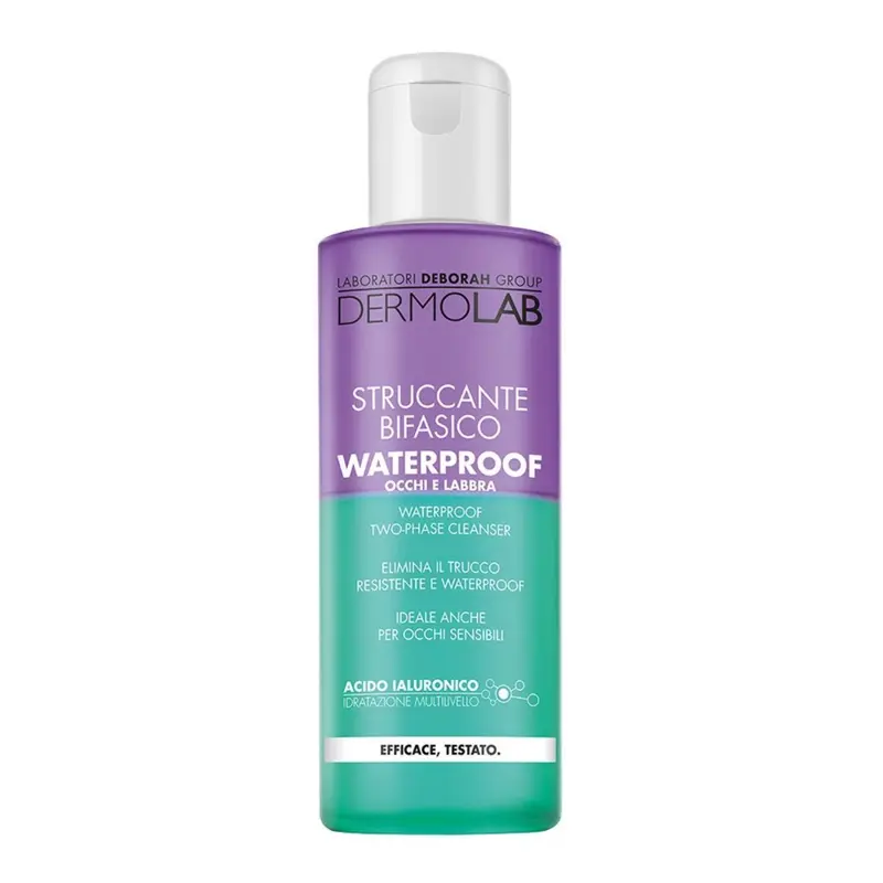 DERMOLAB STRUCCANTE BIFASICO WATERPROOF OCCHI E LABBRA 150ML ACIDO IALURONICO