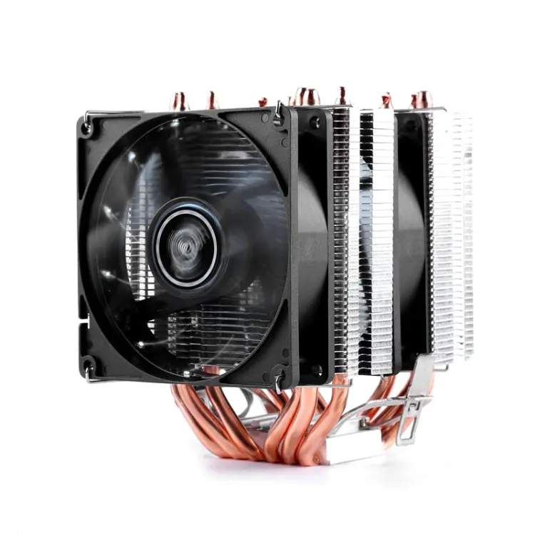 Desktop Computer 6 Copper Tube CPU Radiator Super Quiet PWM Double Fan