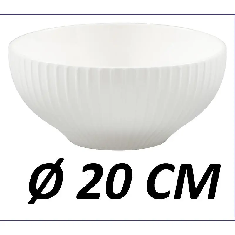 DIMO INSALATIERA STREAM CERAMICA BIANCA CM.20