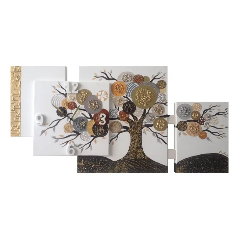 DIPINTO ALBERO CON OROLOGIO