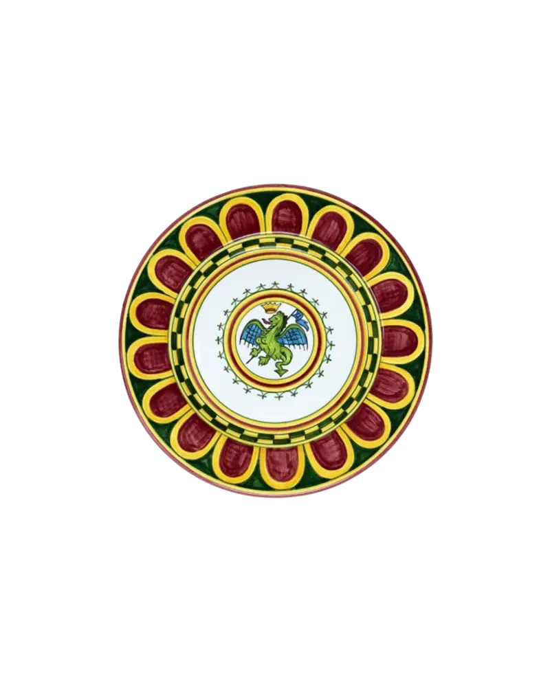 Drago Green With Red Pattern Imperial Plate Set
