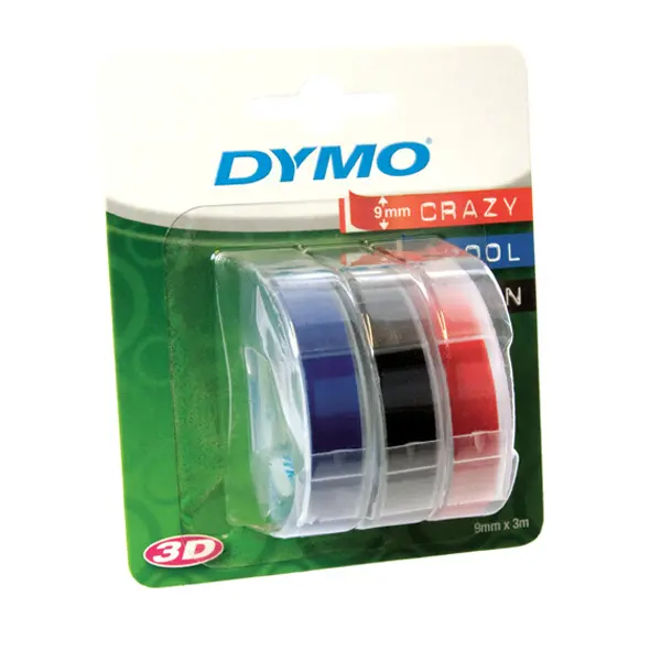 DYMO 3 NASTRI RICARICA BLU/ROSSO/NERO 9MMX3M