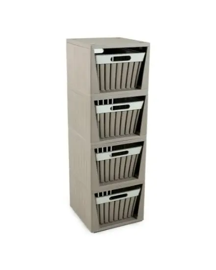 ECOPLAST DOGA MOBILETTO ORGANIZER COMPONIBILE CAPPUCCINO CM. 26 x 27,5 x 80 h