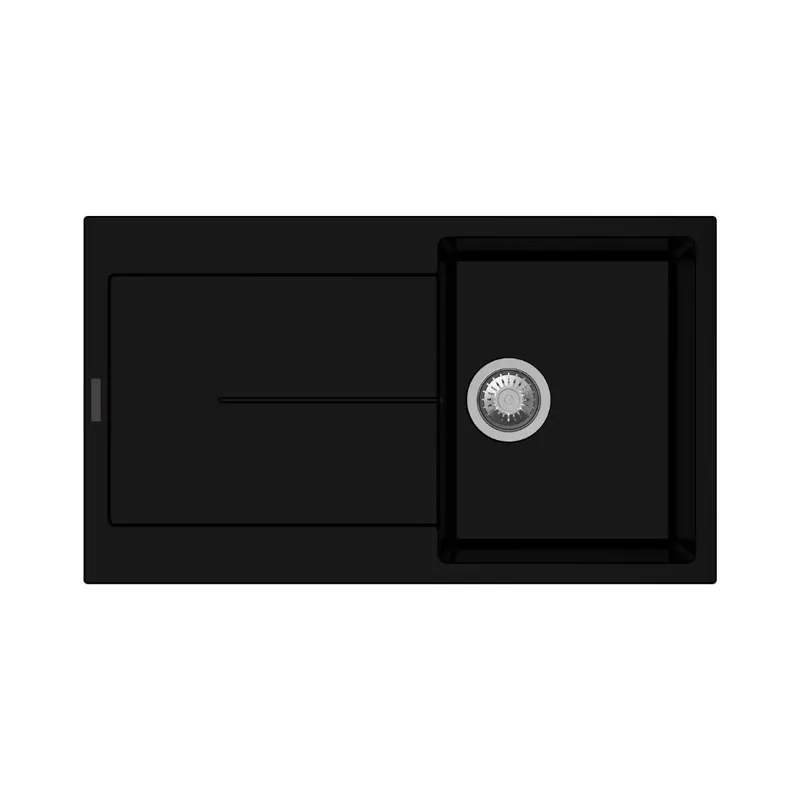 Enigma D100 lavello vasca e gocciolatoio nero
