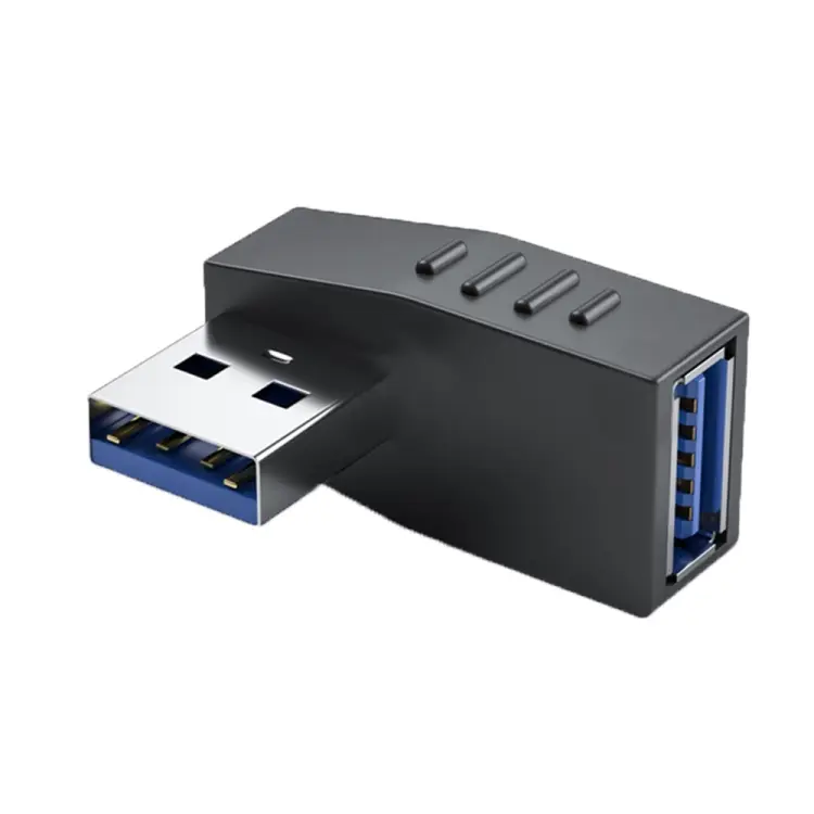 ENKAY USB 3.0 Adapter 90 Degree Angle Male to Female Combo Coupler Extender Connector, Angle