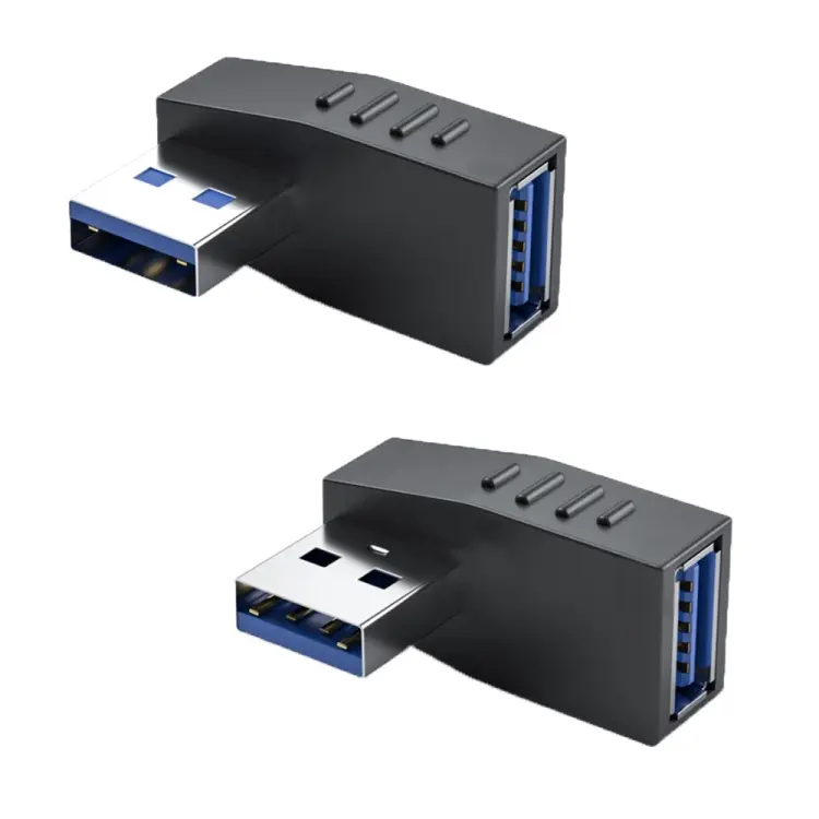 ENKAY USB 3.0 Adapter 90 Degree Angle Male to Female Combo Coupler Extender Connector, Angle