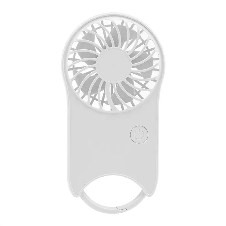 F12 3 Wind Speed Outdoor Summer Cooling Fan Hanging Buckle Mini Handheld Fan(White)