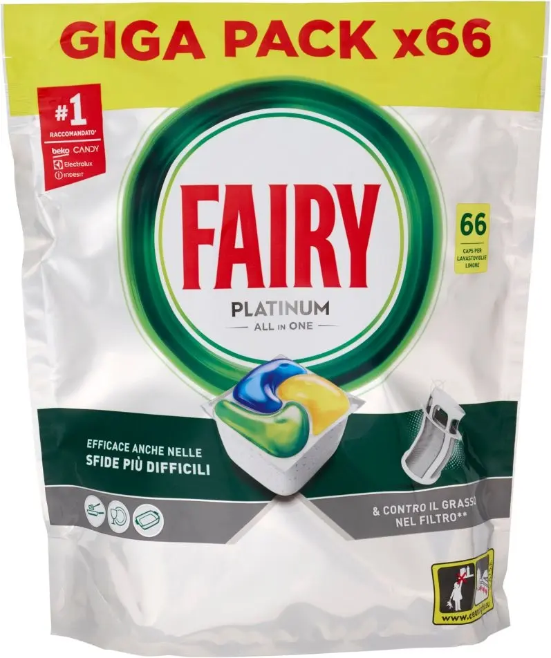 FAIRY PLATINUM ALL IN ONE LIMONE X66 CAPS GIGA PACK