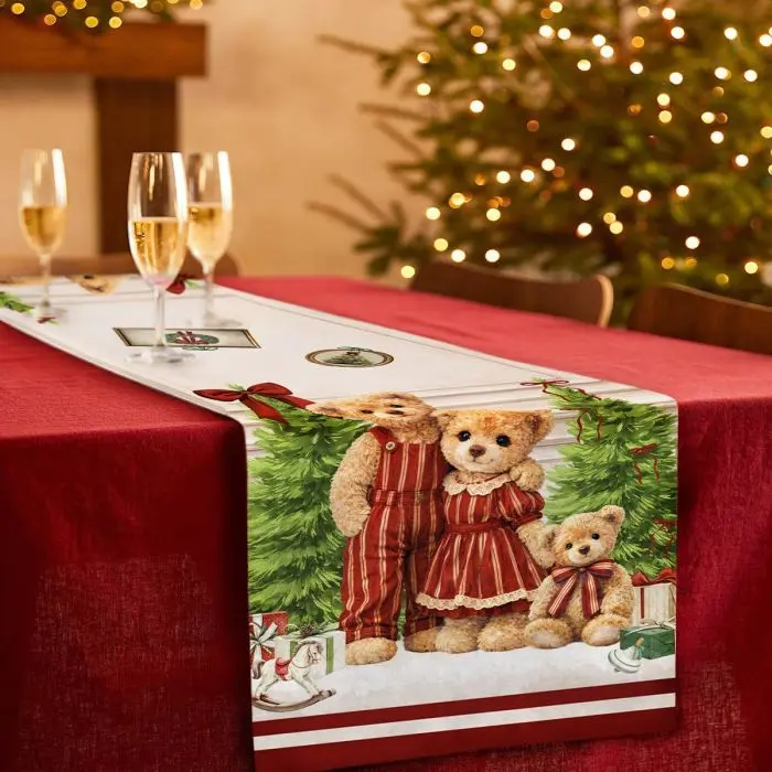 Famiglia Teddy Runner 47x140cm Maestri cotonieri
