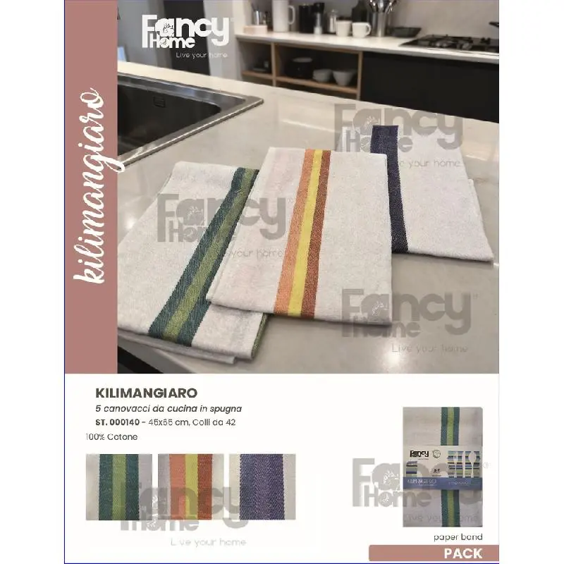 FANCY HOME SET 5 CANOVACCI CM.45X65 KILIMANGIARO