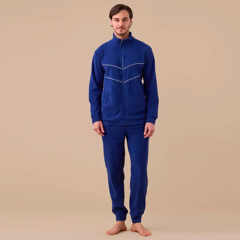 FC3186 - Completo uomo micropile rasato con zip frontale