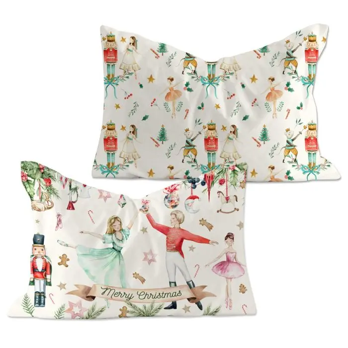 Federe Balletto - Set di 2 Federe Natalizie Digitali Balletto Maestri Cotonieri Home