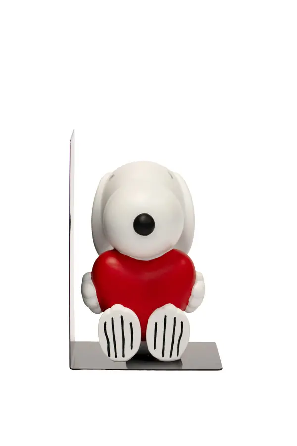 Fermalibro in metallo con decorazione Peanuts Licensing in resina. 14x10x18 cm