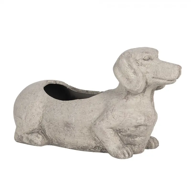 Fioriera ceramica Cane 24x9x13 cm