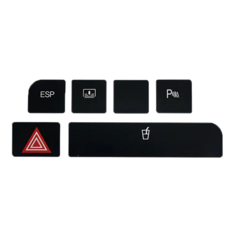 For Audi A4 Emergency/Double Flash Button Cup Holder Button Repair Sticker, Left-Hand Drive Only(Without Card Box)